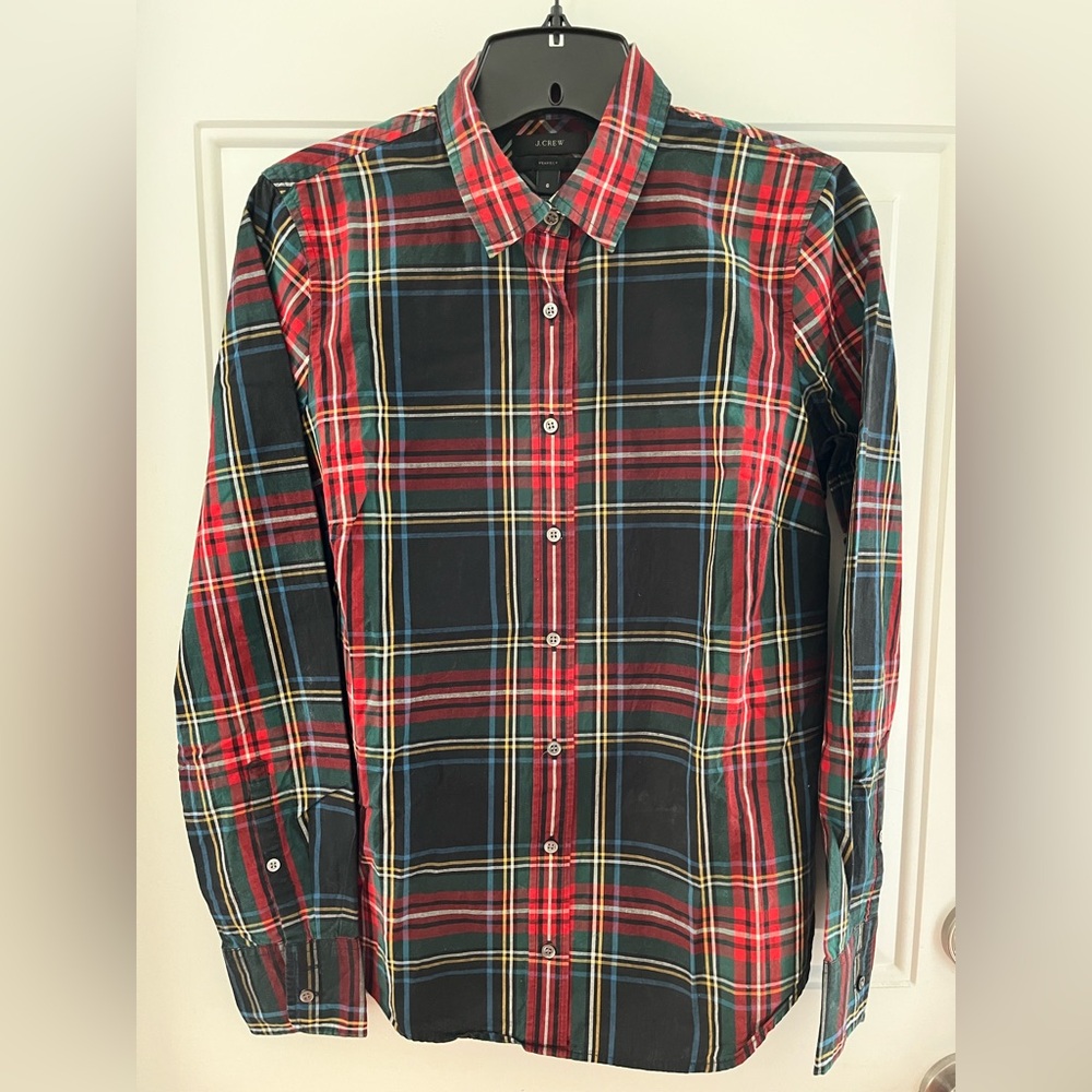 J. Crew women Multicolor Plaid Button Down Shirt